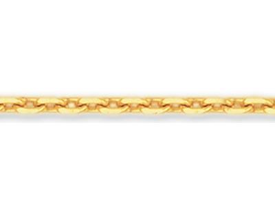 Au 750 3N Gelbgold
Ankerkette diamantiert 1.20 mm
aus Runddraht 0.35 mm
5.000 g / m